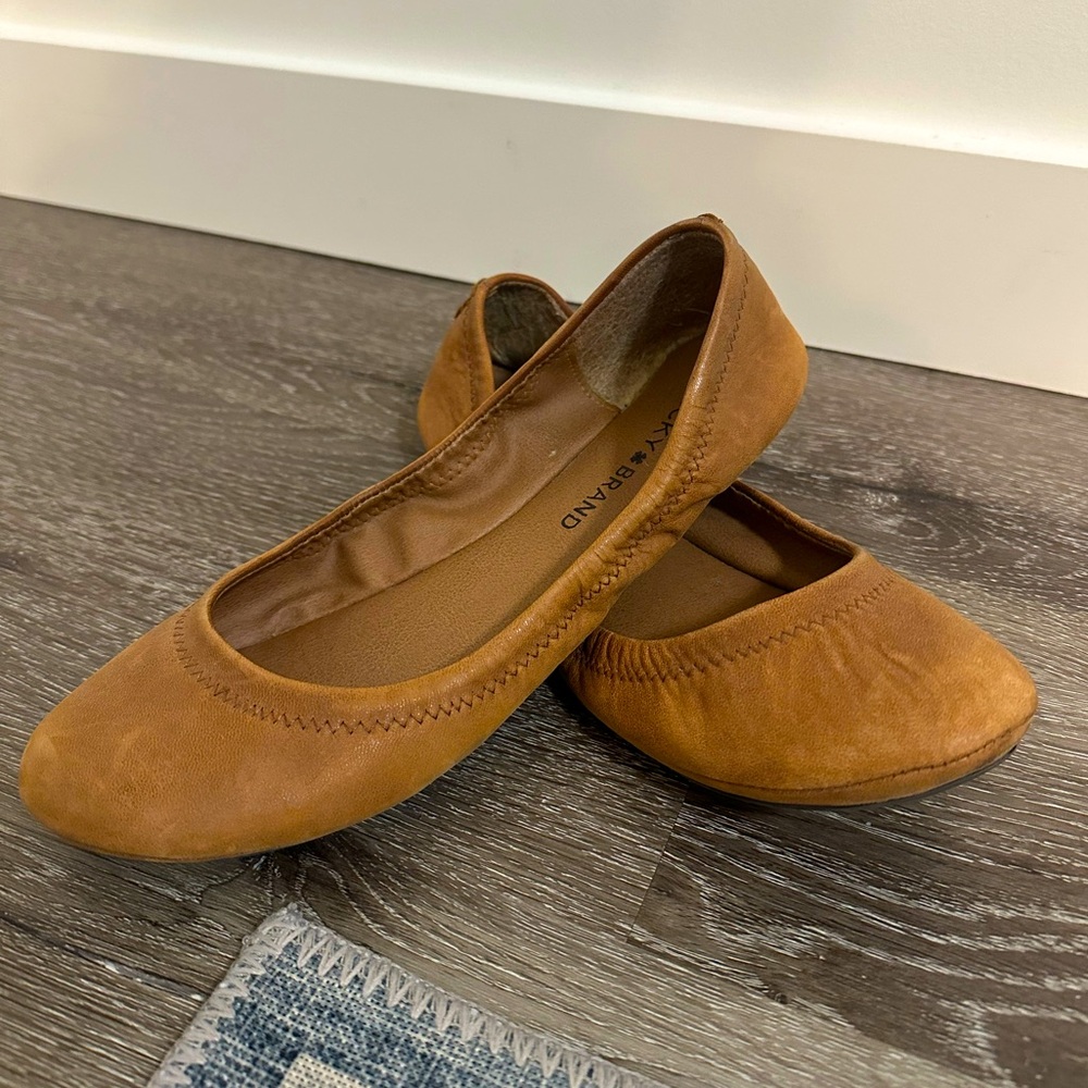 Lucky Brand | Brown Leather Flats | Size 7.5